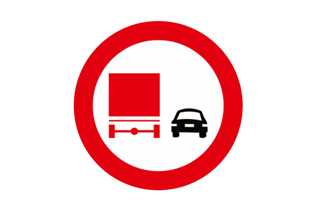 kamyonlar için öndeki taşıtı geçmek yasaktır levhası TT-28