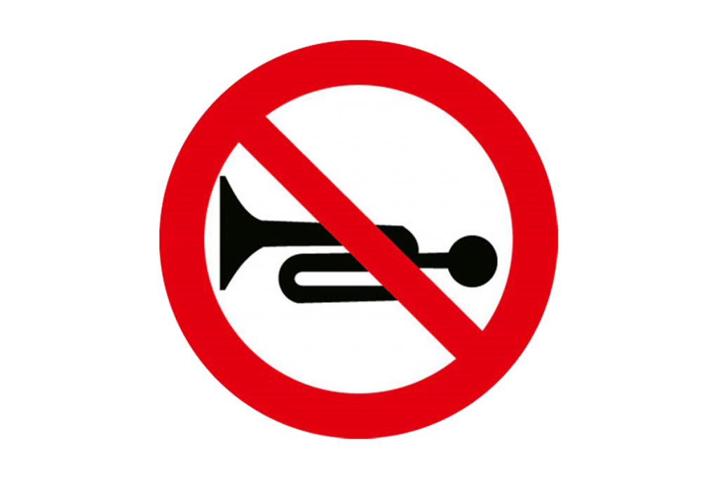 sesli ikaz cihazlarının kullanılması yasaktır levhası TT-30