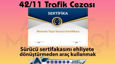 42/11 Trafik Cezası: Ehliyet Sertifikasıyla Araç Kullanmanın Cezası 2025 46/2-h 42/11 trafik cezası ve 42/11 itiraz dilekçesi hazırlayabilmeniz için yapmanız gereken bilgileri içermektedir.