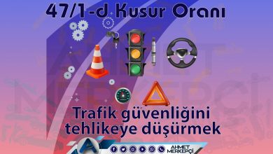 trafik kazası 47/1-d kusur maddesi tali kusur olarak sayılmaktadır. Genel olarak 47/1d %25 (yirmi beş) olarak kabul edilir. 47/1d ikinci derecede sorumlu anlamına gelir.