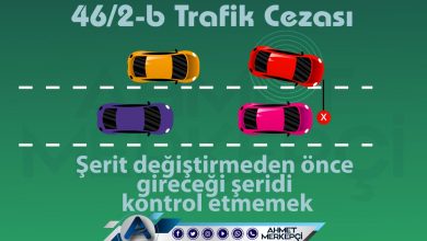 46/2-b Trafik Cezası Sinyal Vermeden Şerit Değiştirme Cezası 2025 46/2-b 46/2-b trafik cezası şerit değiştirmeden önce gireceği şeridi kontrol etmemek olarak bilinmektedir. 288 lira ceza yazılmaktadır. 46/2b itiraz dilekçesi ve 46 2b nedir sizler için açıkladım
