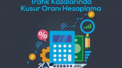 trafik kazasındaki suçluluk veya sorumluluk oranı hesaplama